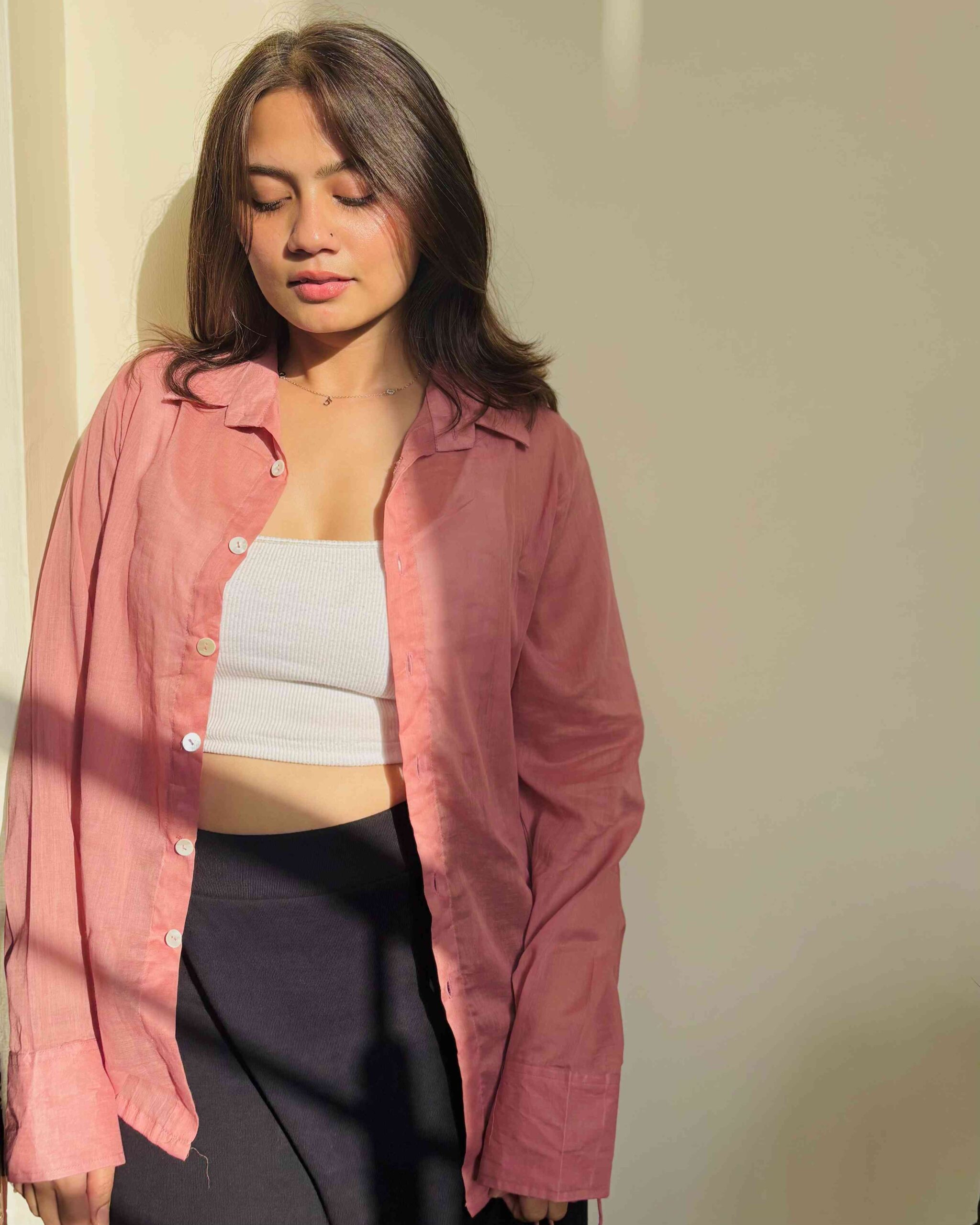 Front(1) Aura Shirt - Dusty Rose - Image 1