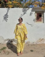 Noor Farsi Set - Printed Yellow - Image 4