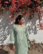 Noor Farsi Set - Printed Green - Image 2